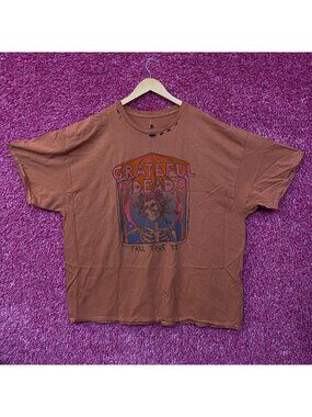 Grateful Dead Fall Tour '89 Rock Band Distressed T-Shirt XXL